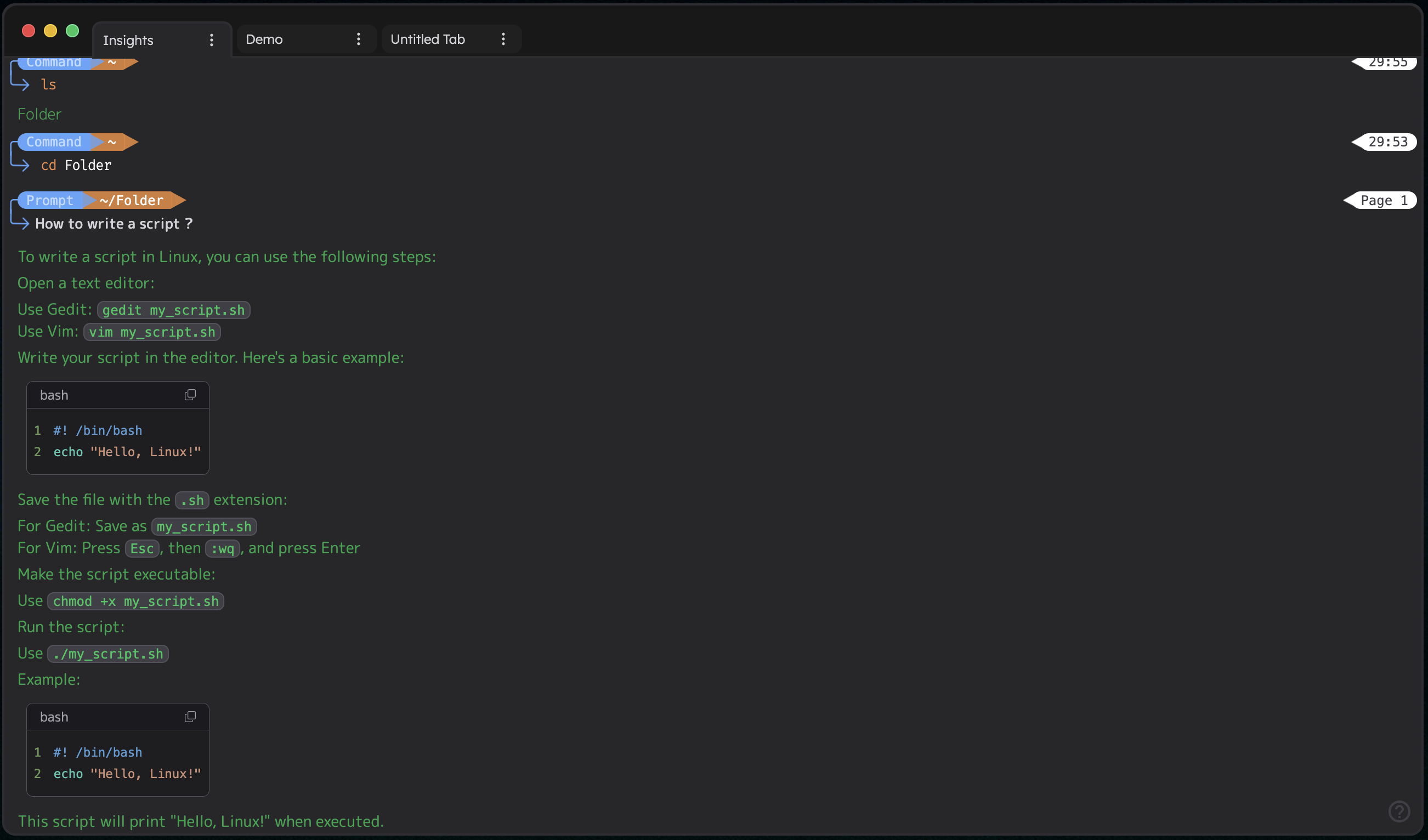 shell agent terminal